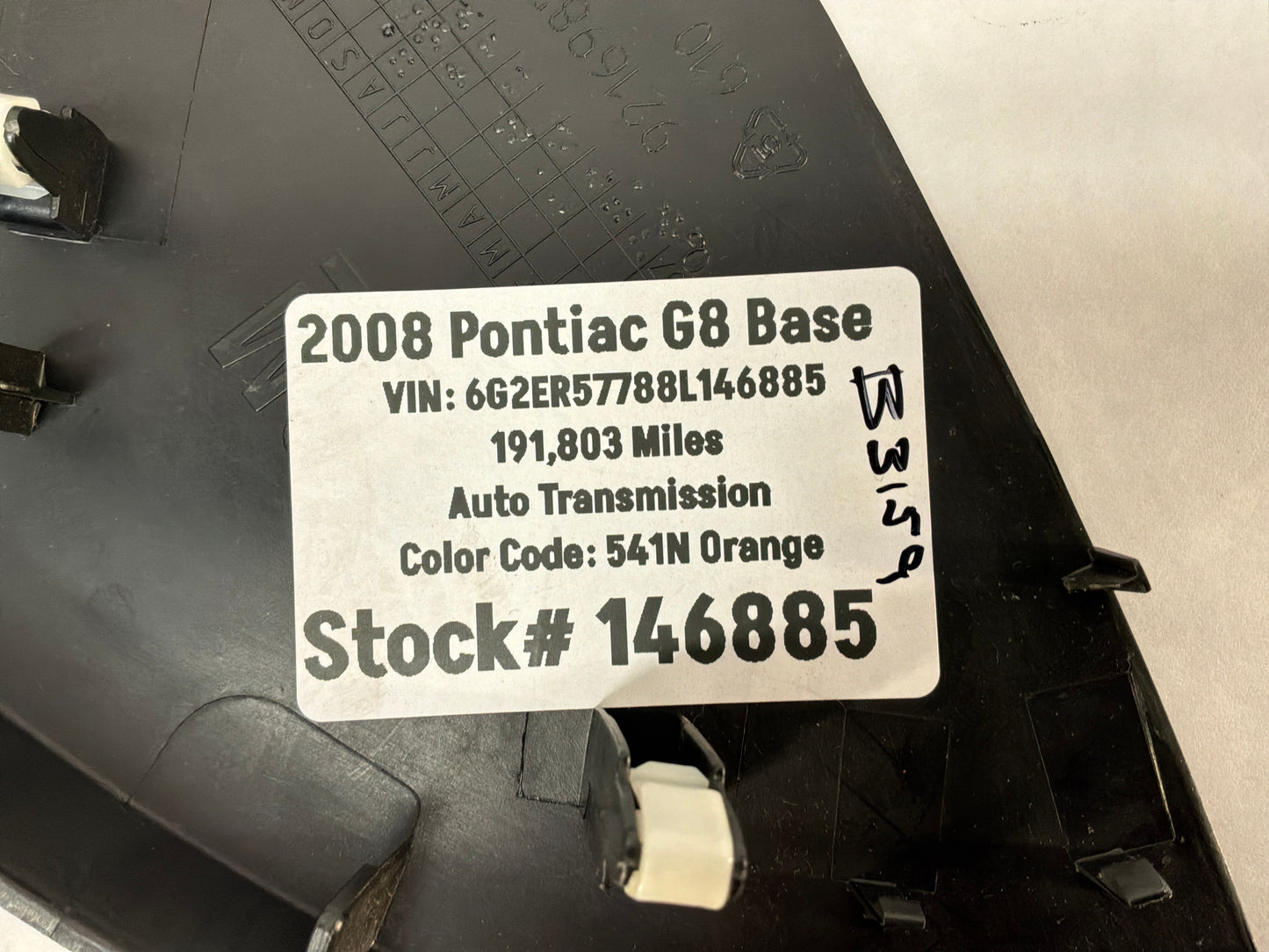2008 Pontiac G8 Base RH & LH Dash Trim End Caps OEM