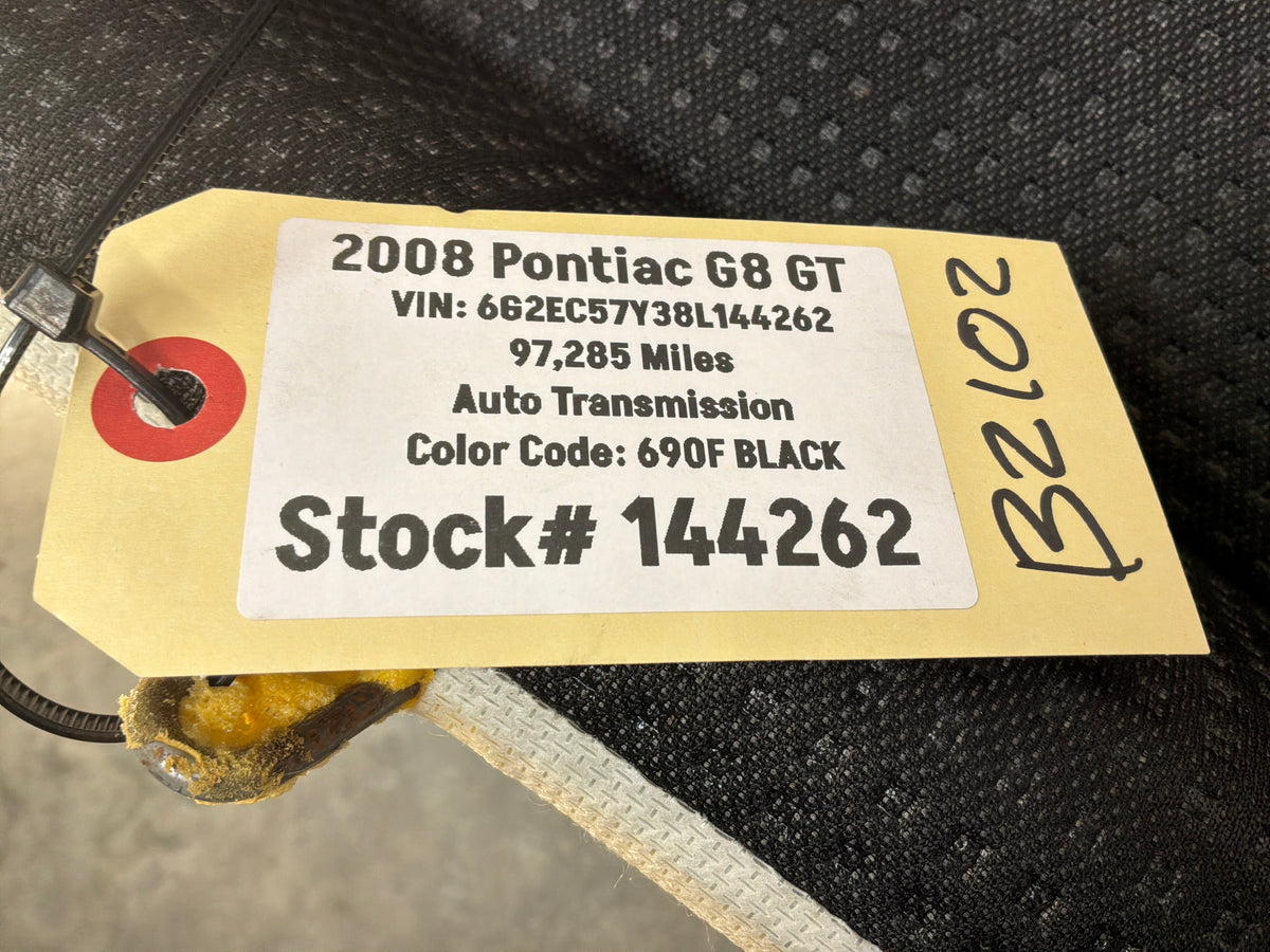 2008 Pontiac G8 GT Seats Fronts and Rears Black Cloth OEM