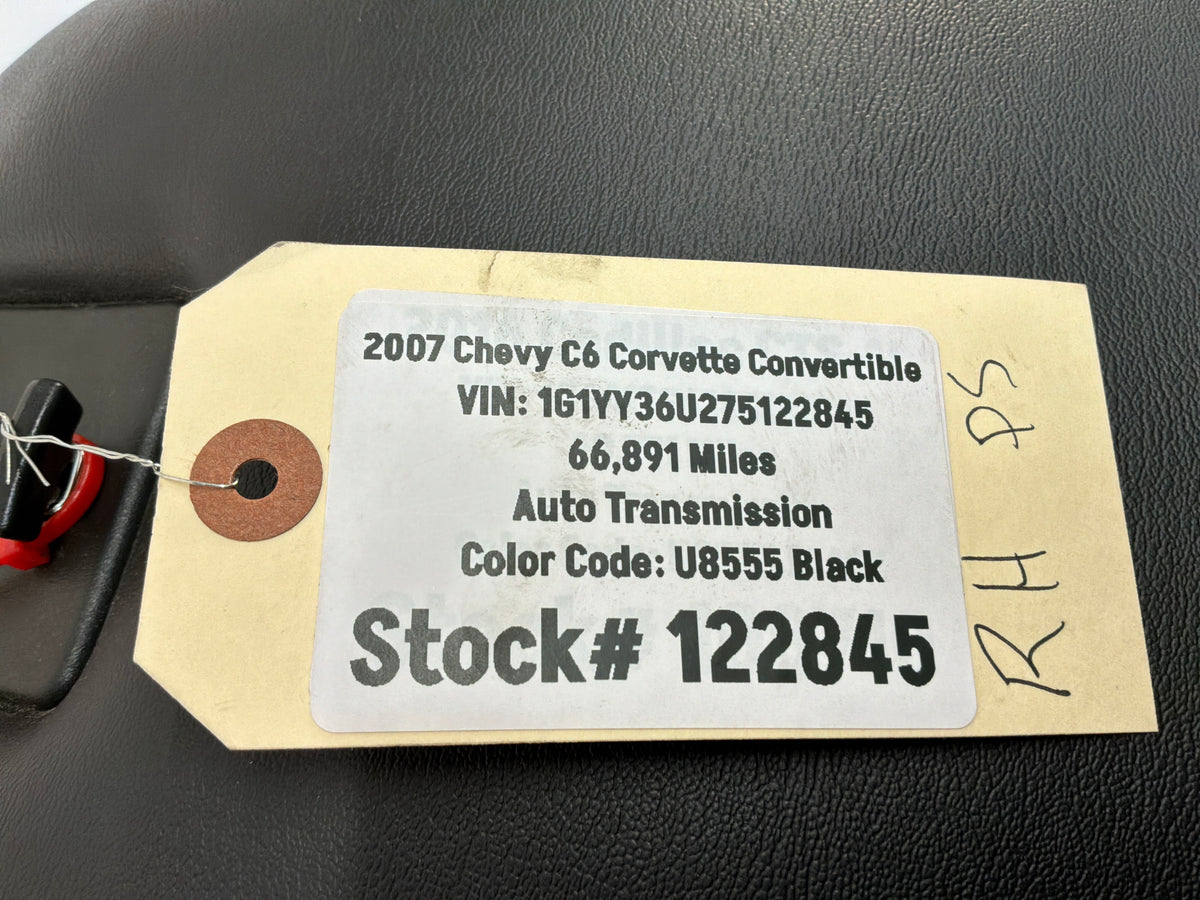 2007 Chevy C6 Corvette Convertible Seats RH & LH Front Seats OEM Red & Black
