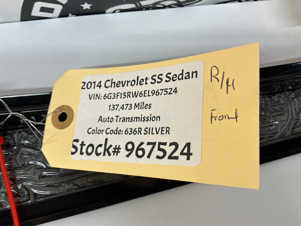 2014 Chevy SS Sedan RH Passenger Front Black Pillar Post Door Cover OEM