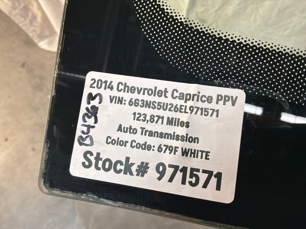 2014 Chevy Caprice PPV Front Windshield Glass LOCAL PICKUP