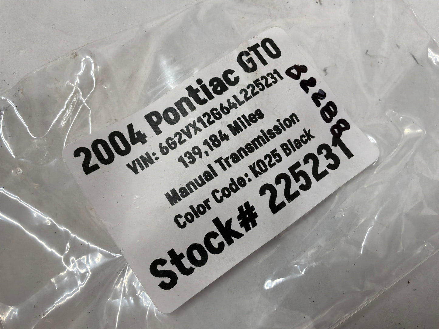 2004 Pontiac GTO Key Fob w Ignition OEM