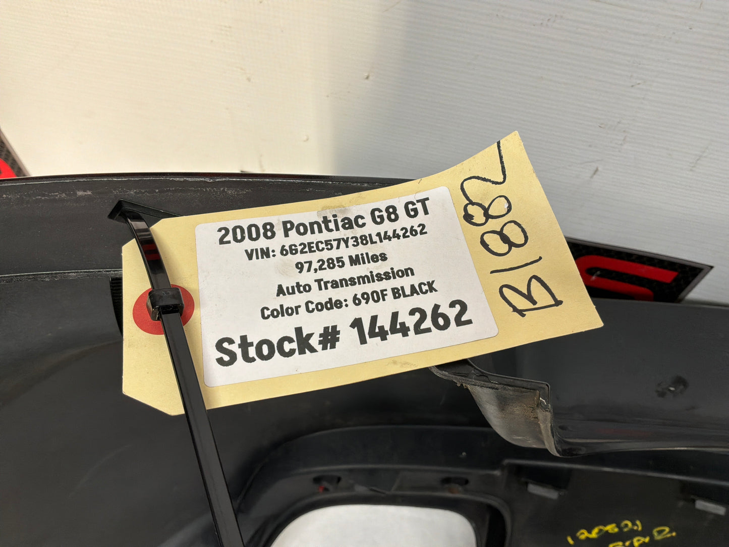 2008 Pontiac G8 GT Rear Bumper Cover w/ Valance Black OEM