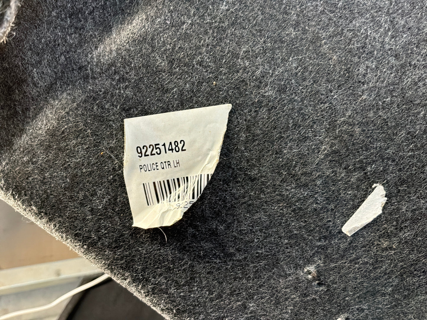 Trunk carpet sides - Day's Parts Yard