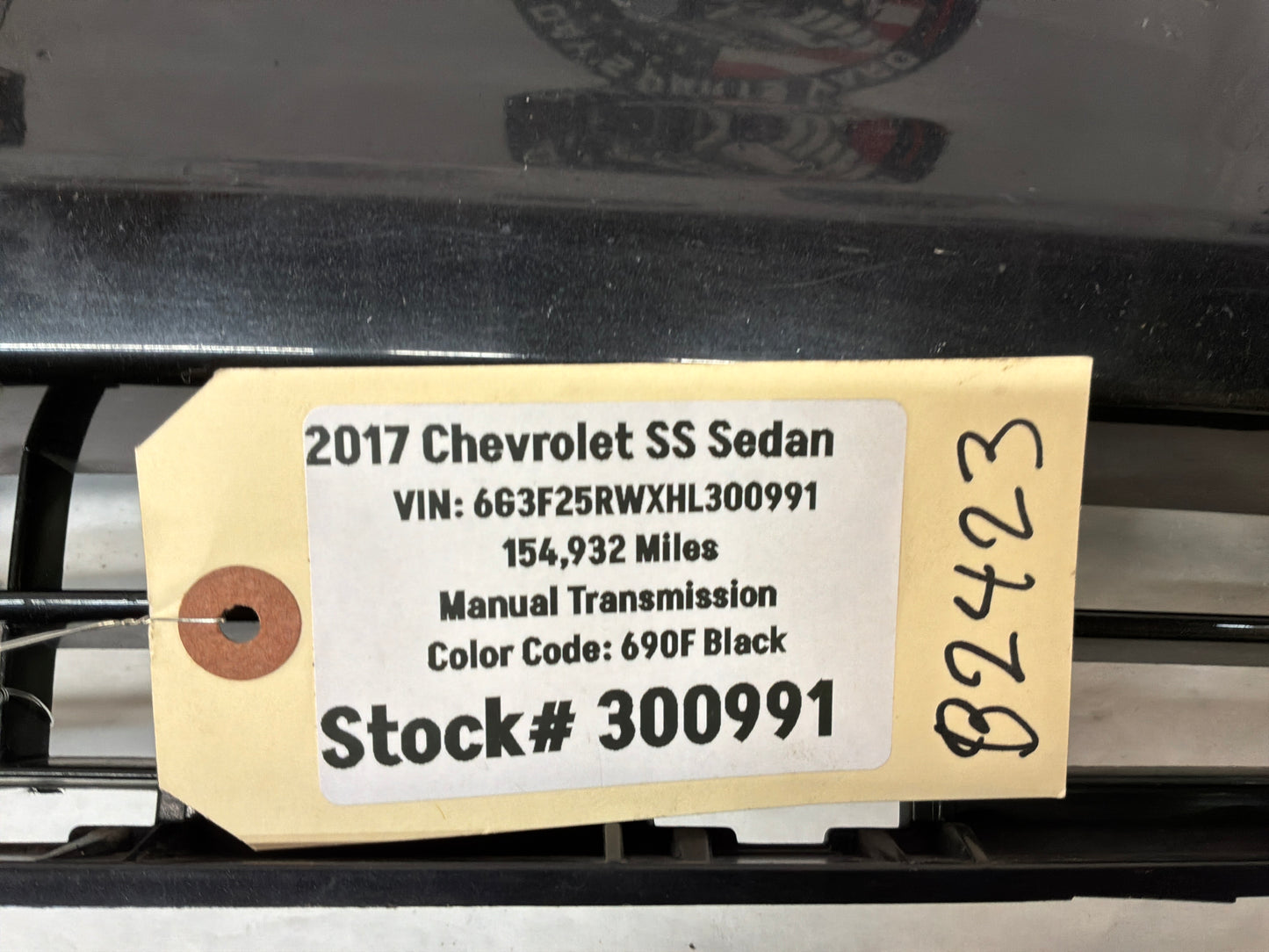 2017 Chevy SS Sedan Front Bumper Lower Grille OEM