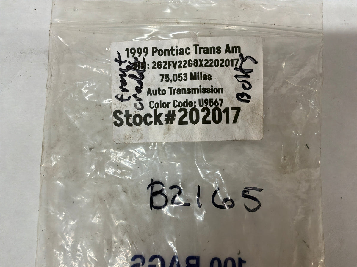 1999 Pontiac Firebird Trans Am WS6 Front Suspension Engine Cradle Sub Frame Bolts Hardware Set OEM