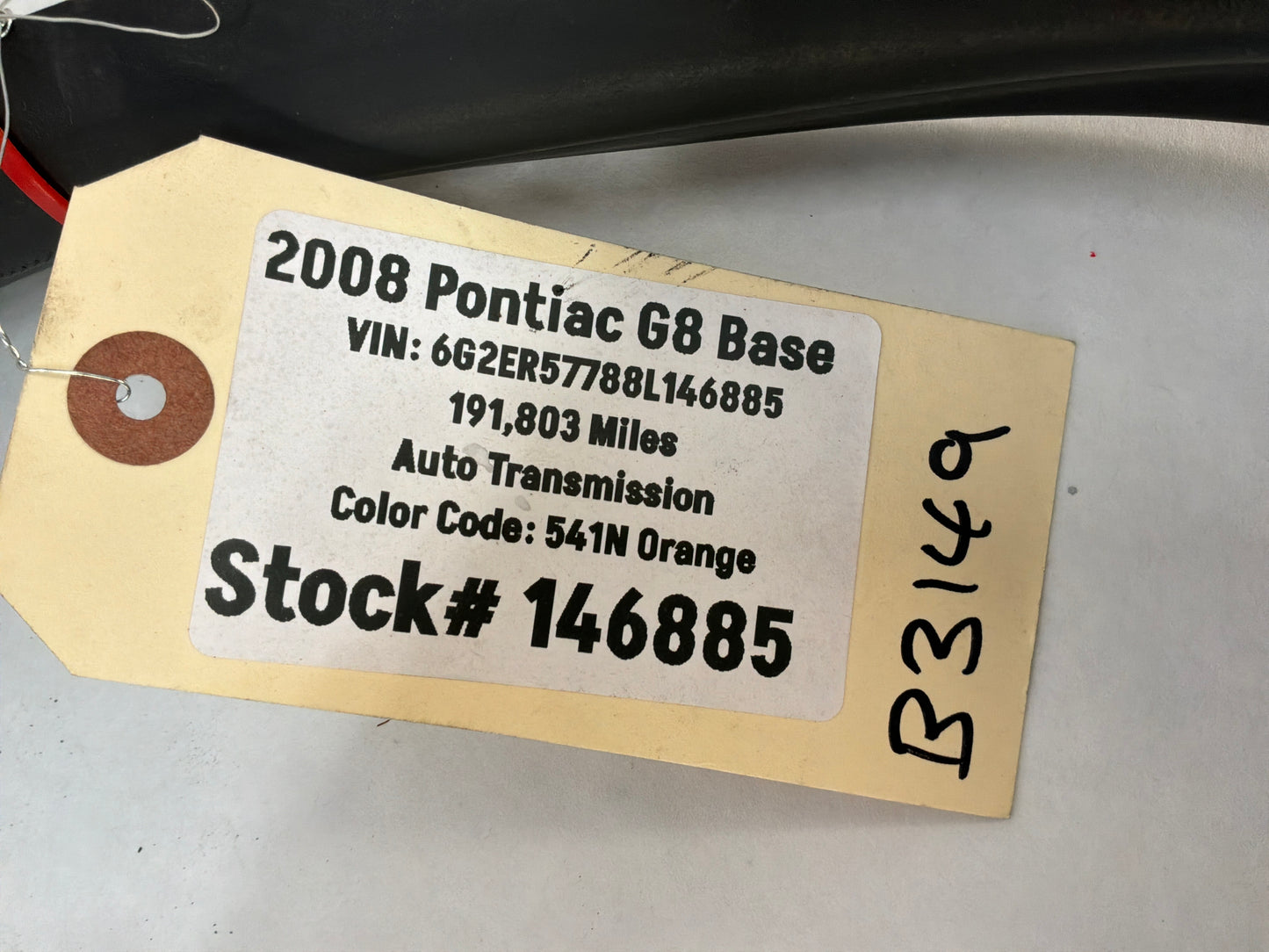 2008 Pontiac G8 Base RH Passenger Rear Door Weather Strip Rubber Seal OEM