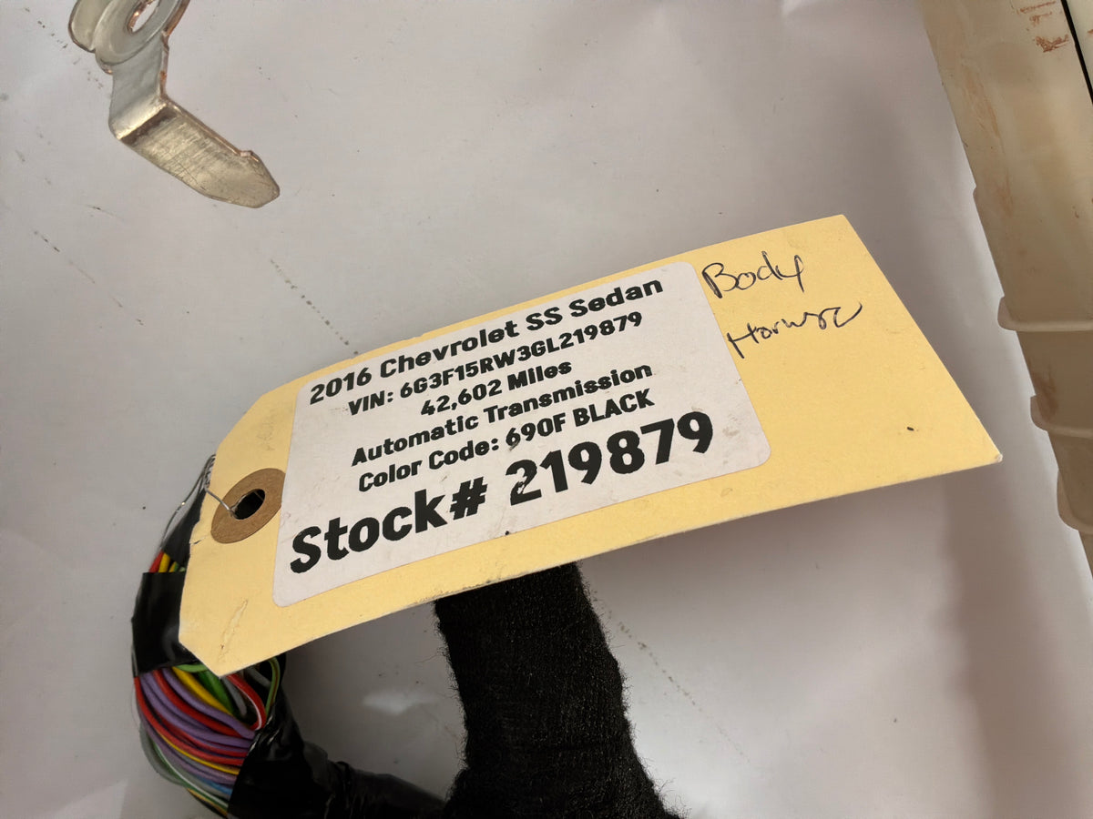 2016 Chevy SS Sedan Body Chassis Wire Wiring Harness OEM