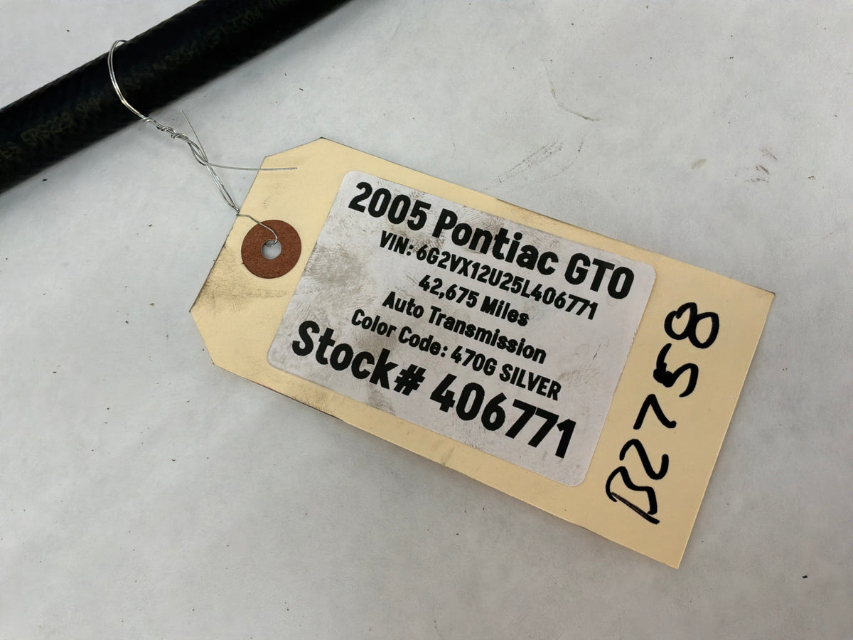 2005 Pontiac GTO Power Steering Reservoir Rubber Line Hose Tube OEM