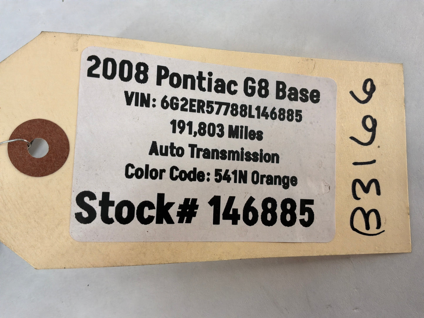 2008 Pontiac G8 Base LH Driver Fender Marker Repeater Light Lamp Grill OEM