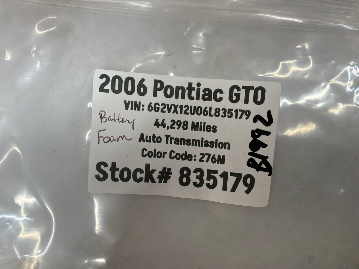 2006 Pontiac GTO Battery Foam Insulator Cover OEM