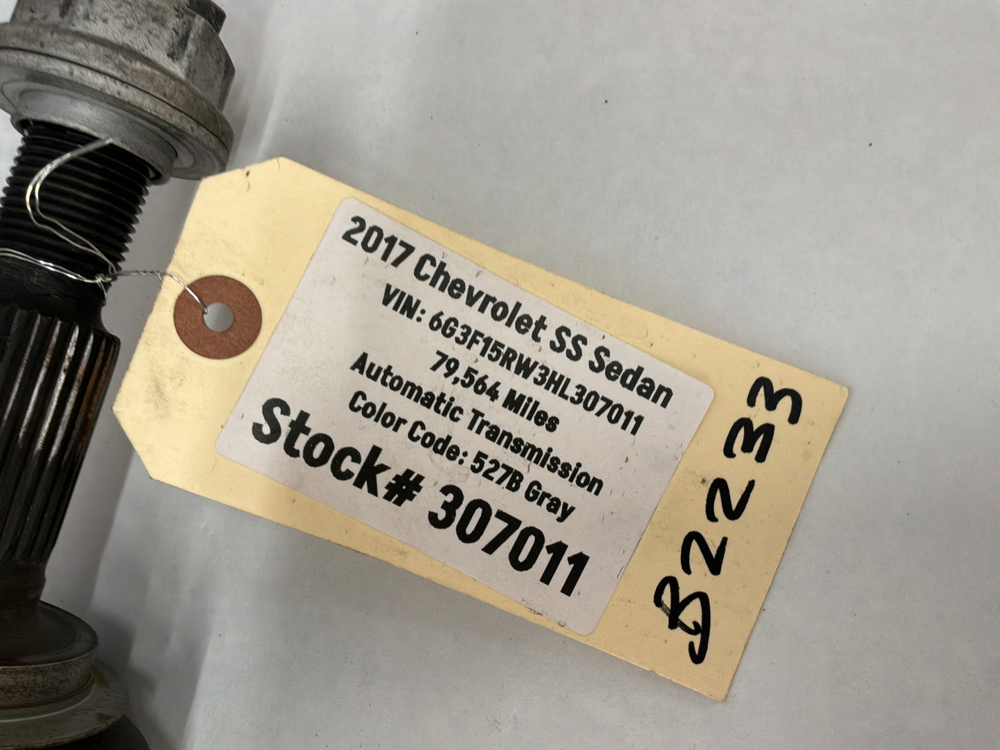 2017 Chevy SS Sedan LH Driver Rear CV Axle Half Shaft OEM