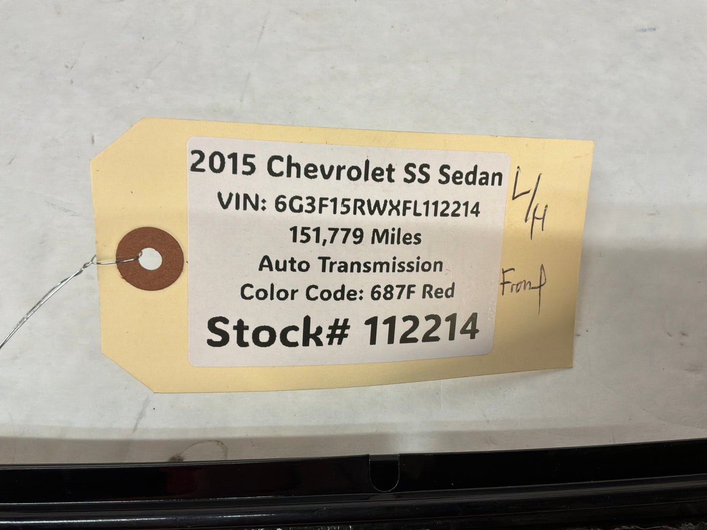 2015 Chevy SS Sedan LH Driver Door Front Pillar Post Trim Black OEM