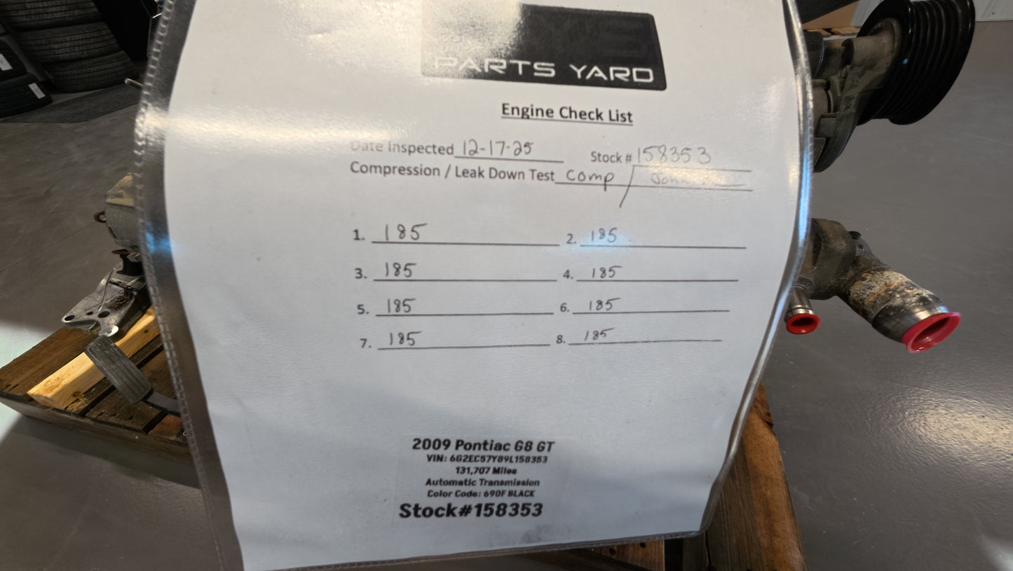 6.0L L76 LS2 Engine 6L80 Automatic Transmission Drivetrain Pullout