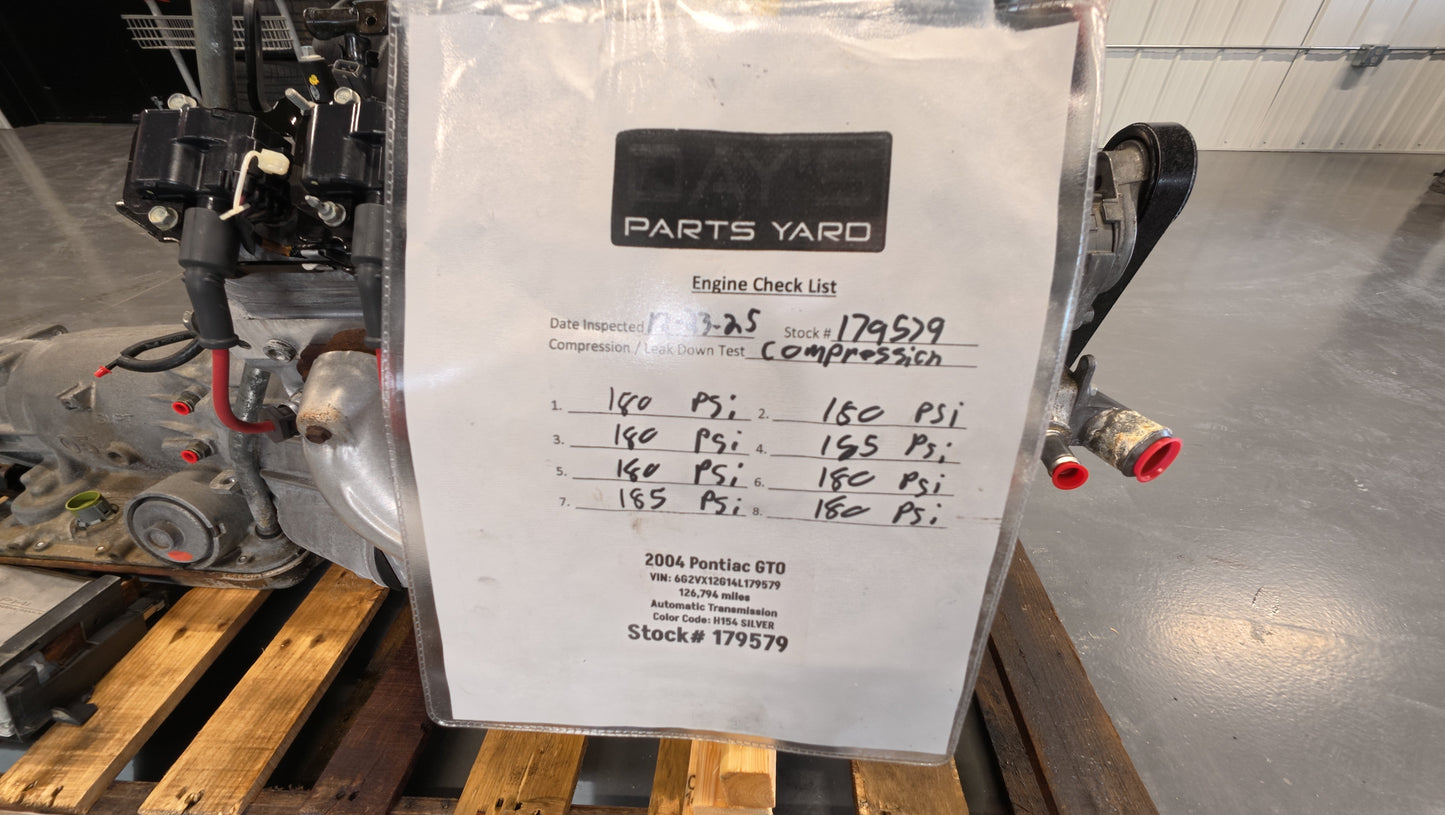 5.7 LS1 Engine 4L60 Automatic Transmission Drivetrain Pullout 126k