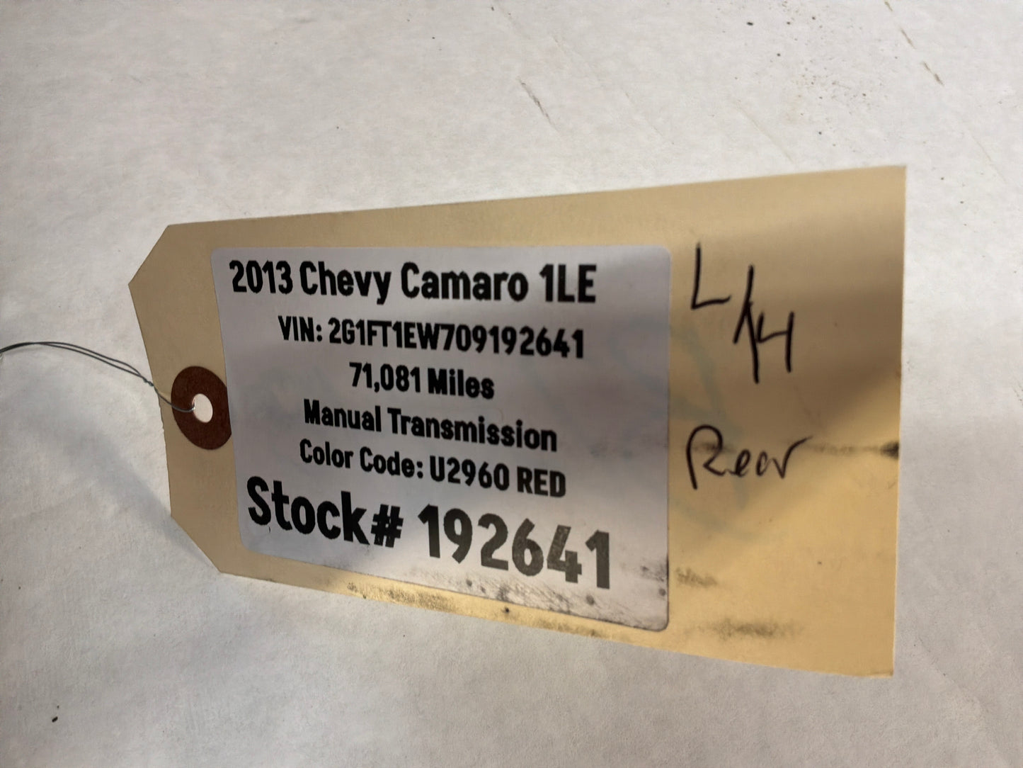 2013 Chevy Camaro 1LE LH Driver Rear Fender Wheel House Well Liner OEM