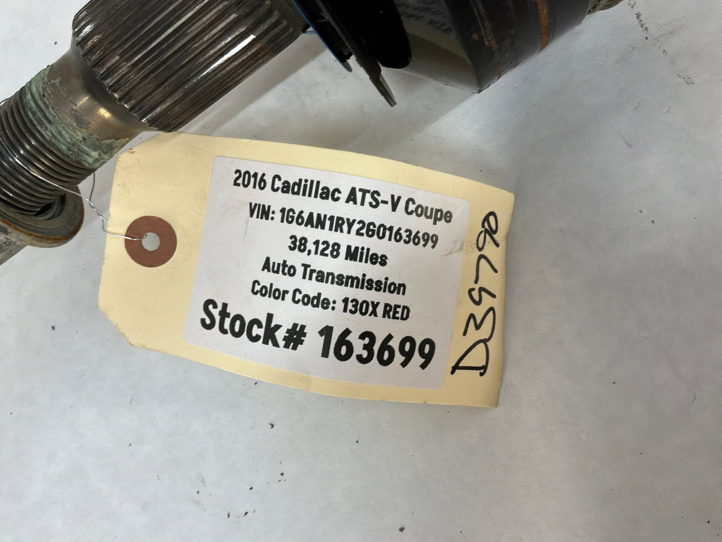 2016 Cadillac ATS-V Coupe LH Driver Rear CV Axle Half Shaft OEM