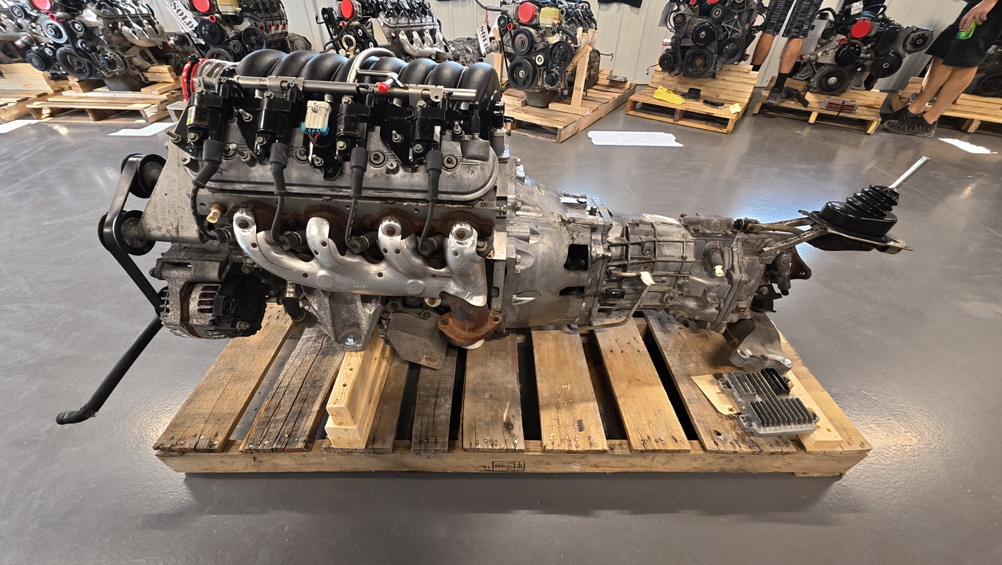 6.2L LS3 Engine TR6060 Manual Transmission Drivetrain Pullout 426HP