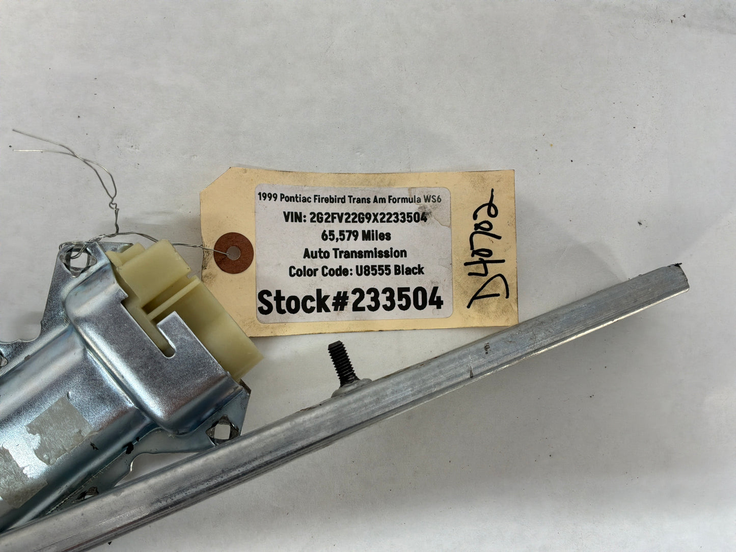 1999 Pontiac Firebird Trans Am Formula WS6 LH Driver Window Motor Regulator OEM