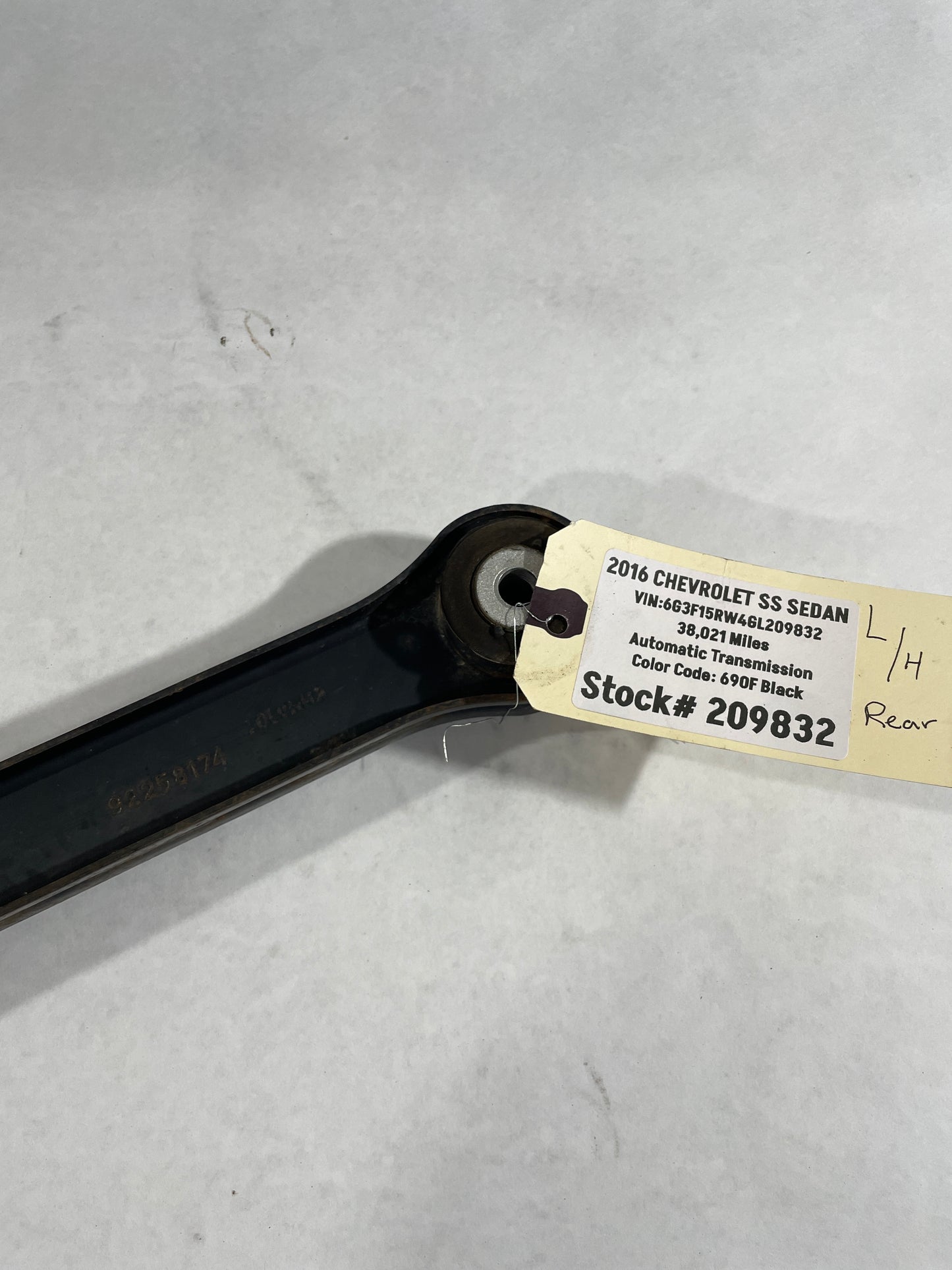 2016 Chevrolet SS Sedan LH Driver Rear Trailing Control Arm OEM - Day's Parts Yard