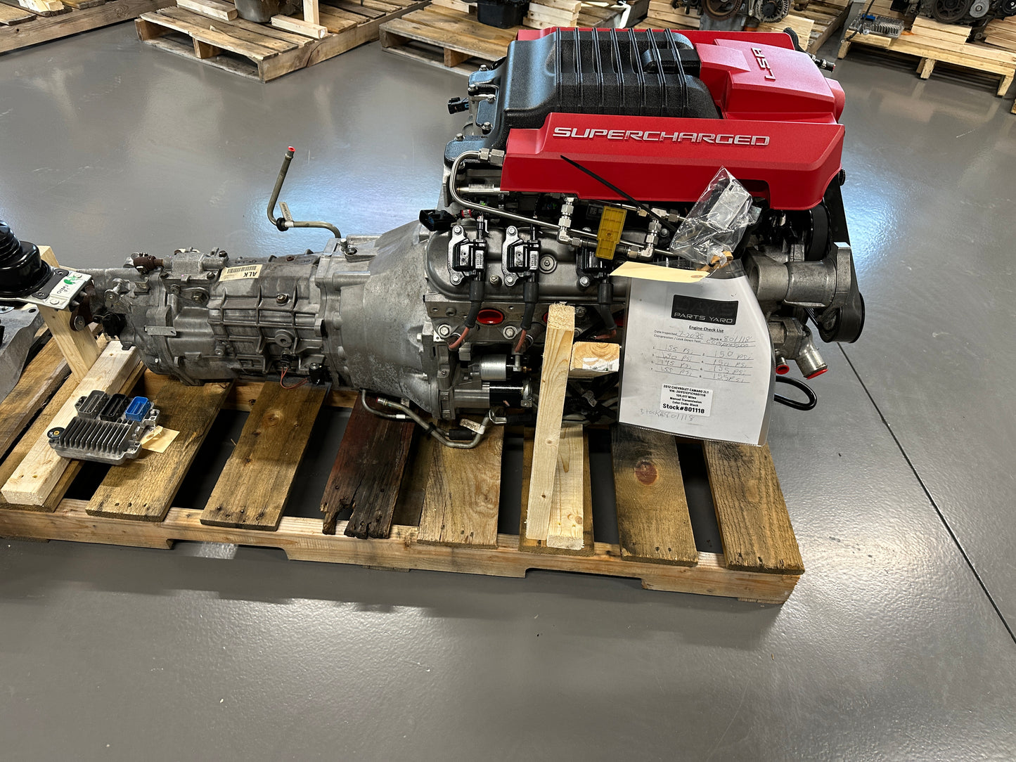 LSA 6.2L Engine TR6060 Manual Transmission Drivetrain Pullout Supercharged 580hp - Day's Parts Yard