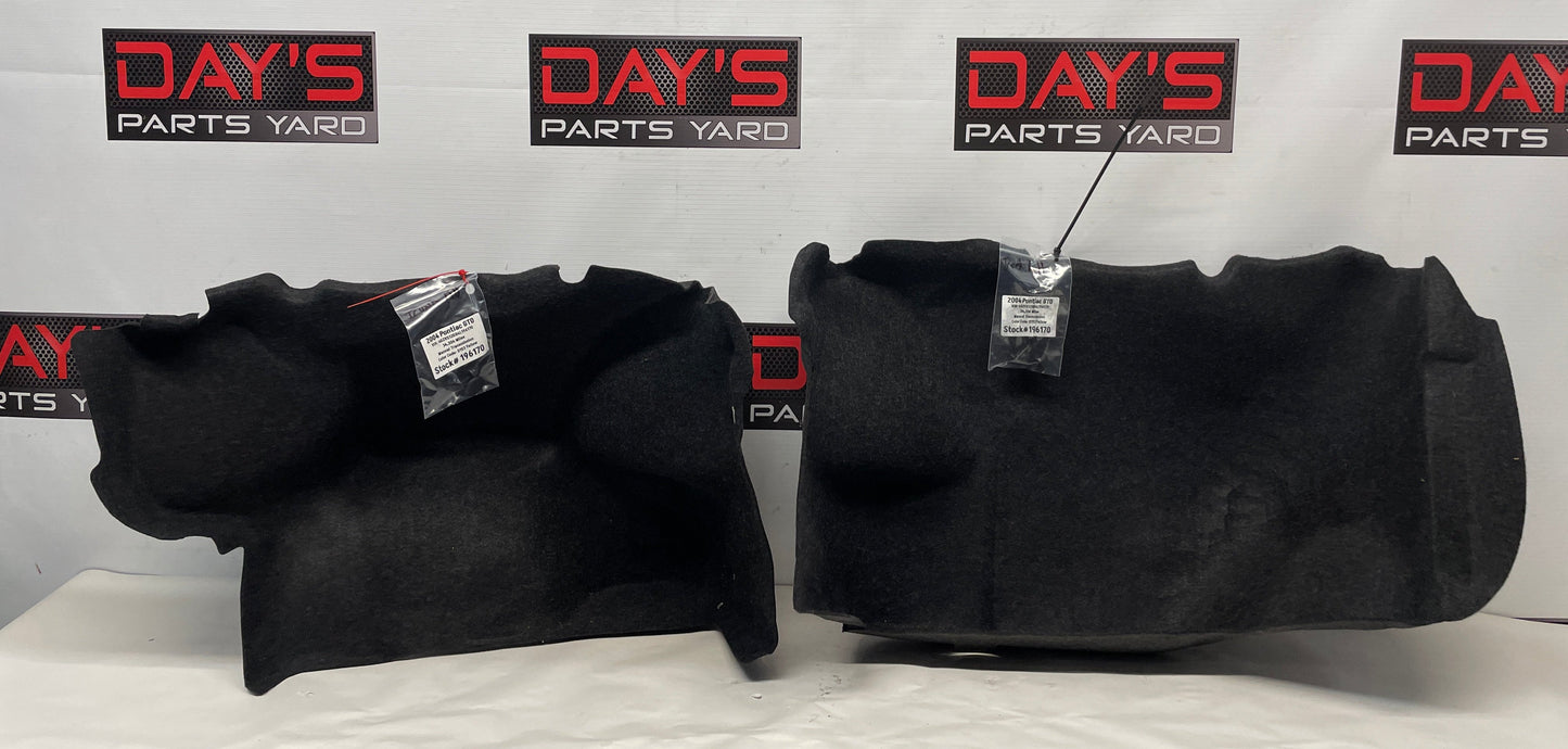 2004 Pontiac GTO RH & LH Trunk Cargo Trim Side Carpet Liners OEM - Day's Parts Yard