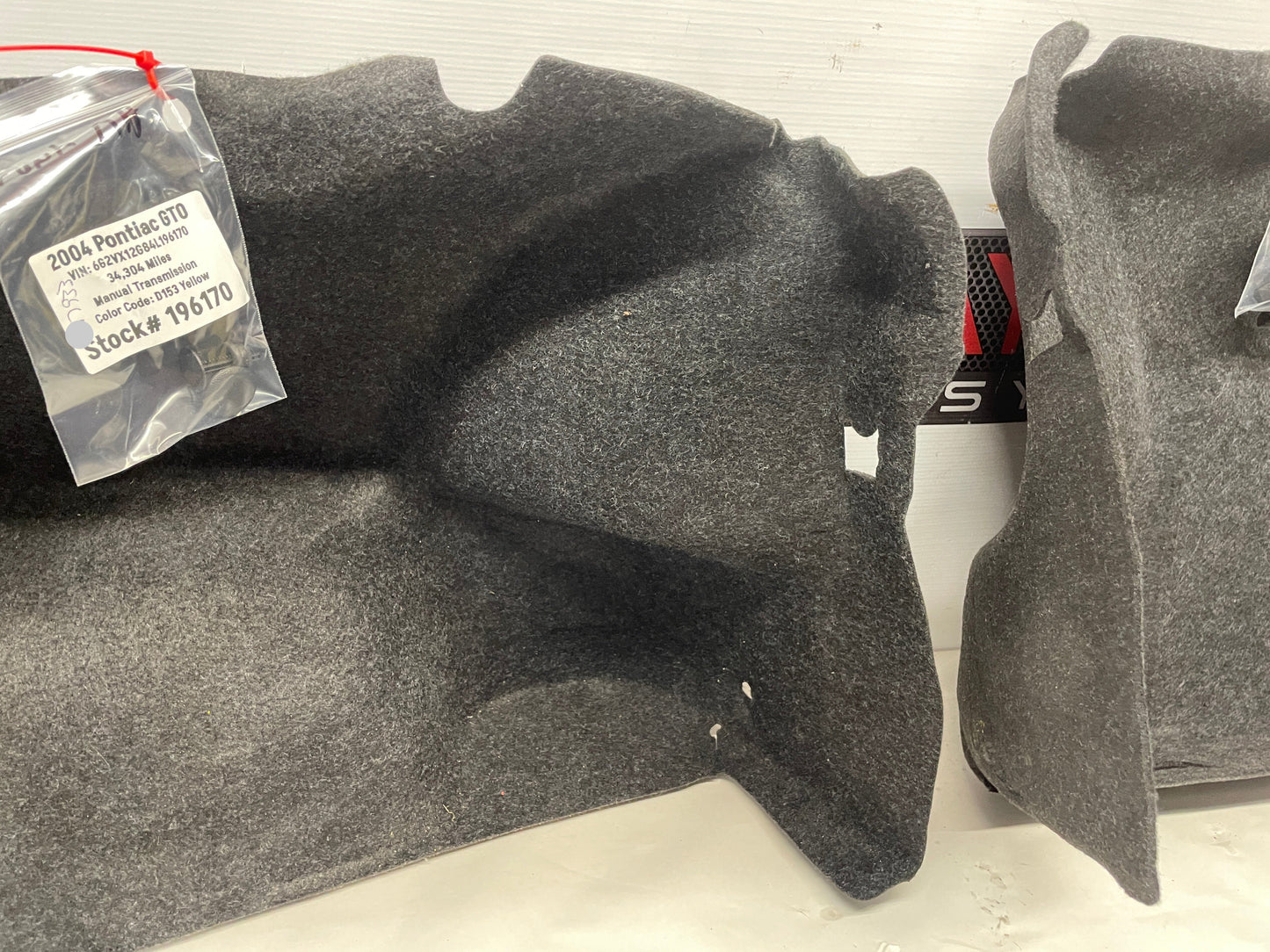 2004 Pontiac GTO RH & LH Trunk Cargo Trim Side Carpet Liners OEM - Day's Parts Yard