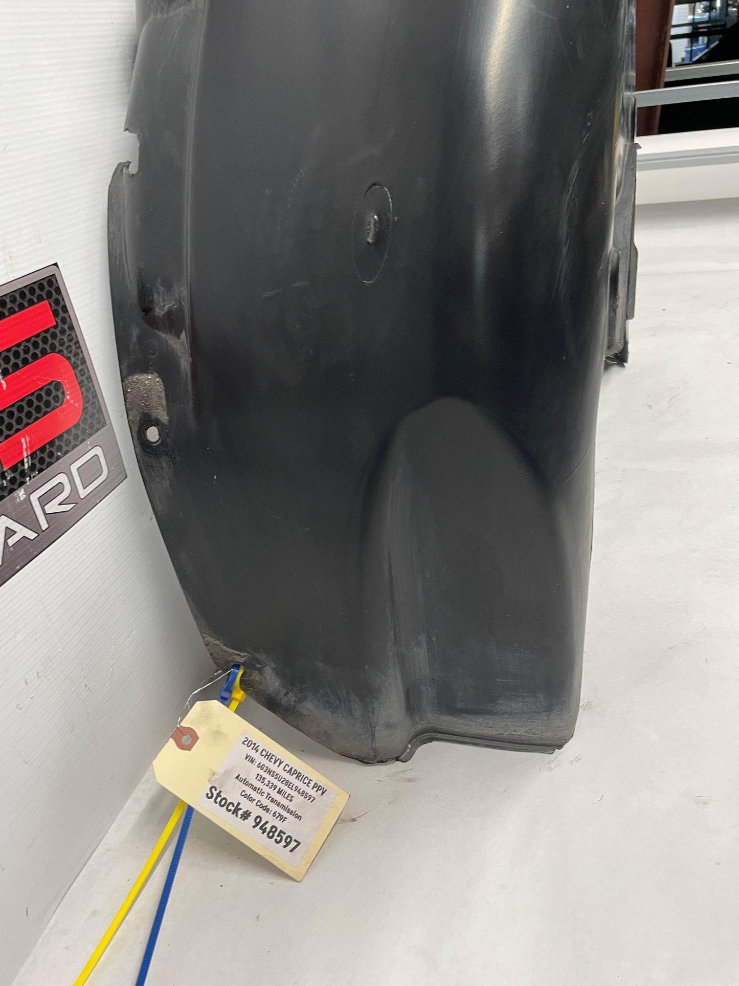 2014 Chevy Caprice PPV LH Driver Rear Fender Wheel Well Liner OEM - Day's Parts Yard