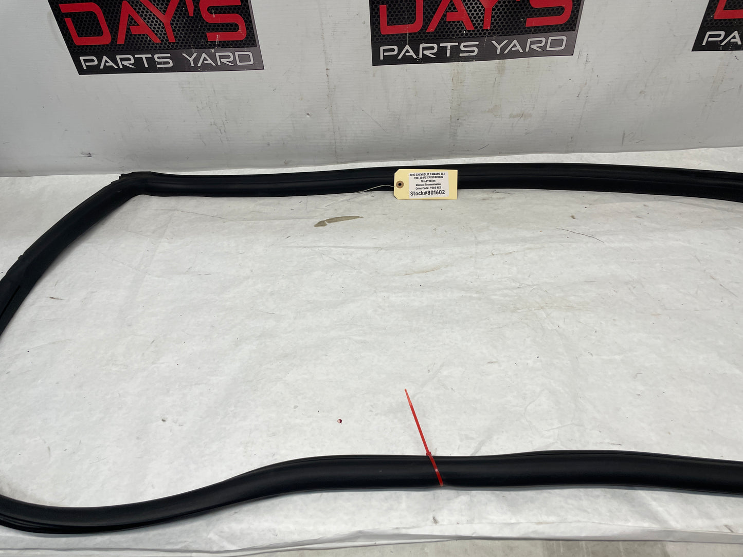 2013 Chevy Camaro ZL1 LH Driver Door Weather Strip Seal OEM - Day's Parts Yard