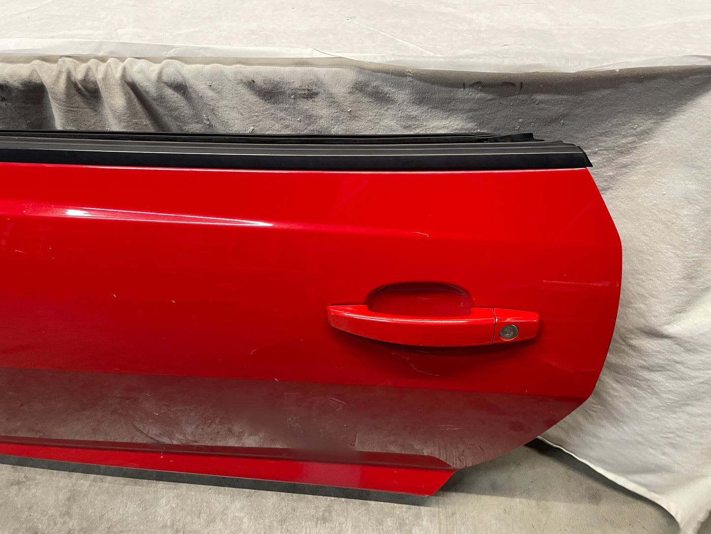 2013 Chevy Camaro ZL LH Driver Front Exterior Door Red OEM - Day's Parts Yard