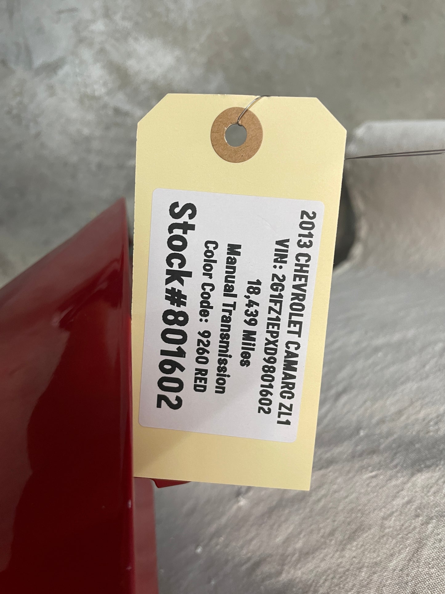 2013 Chevy Camaro ZL LH Driver Front Exterior Door Red OEM - Day's Parts Yard