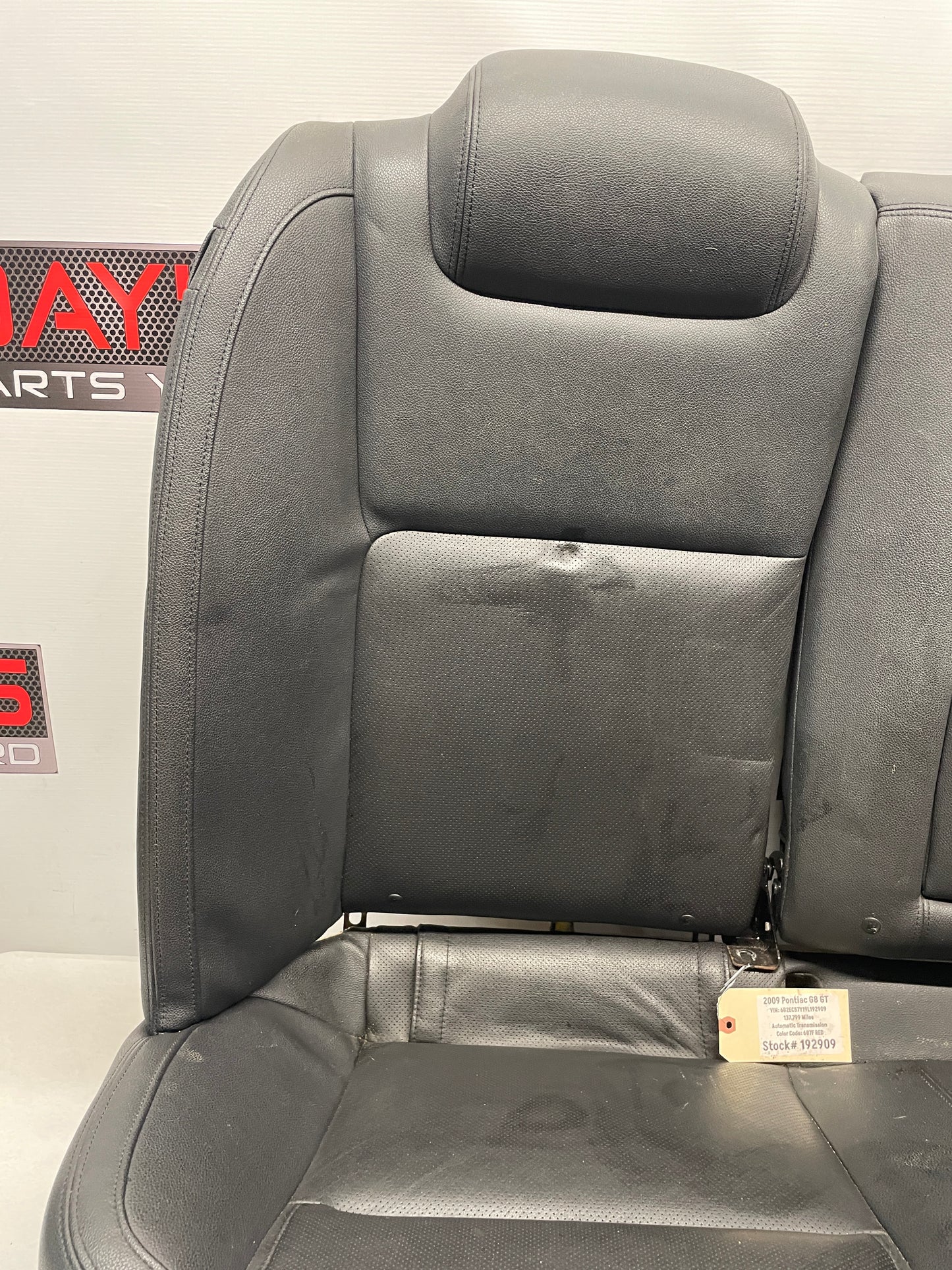 2009 Pontiac G8 GT Seats Fronts and Rears Black Leather OEM - Day's Parts Yard