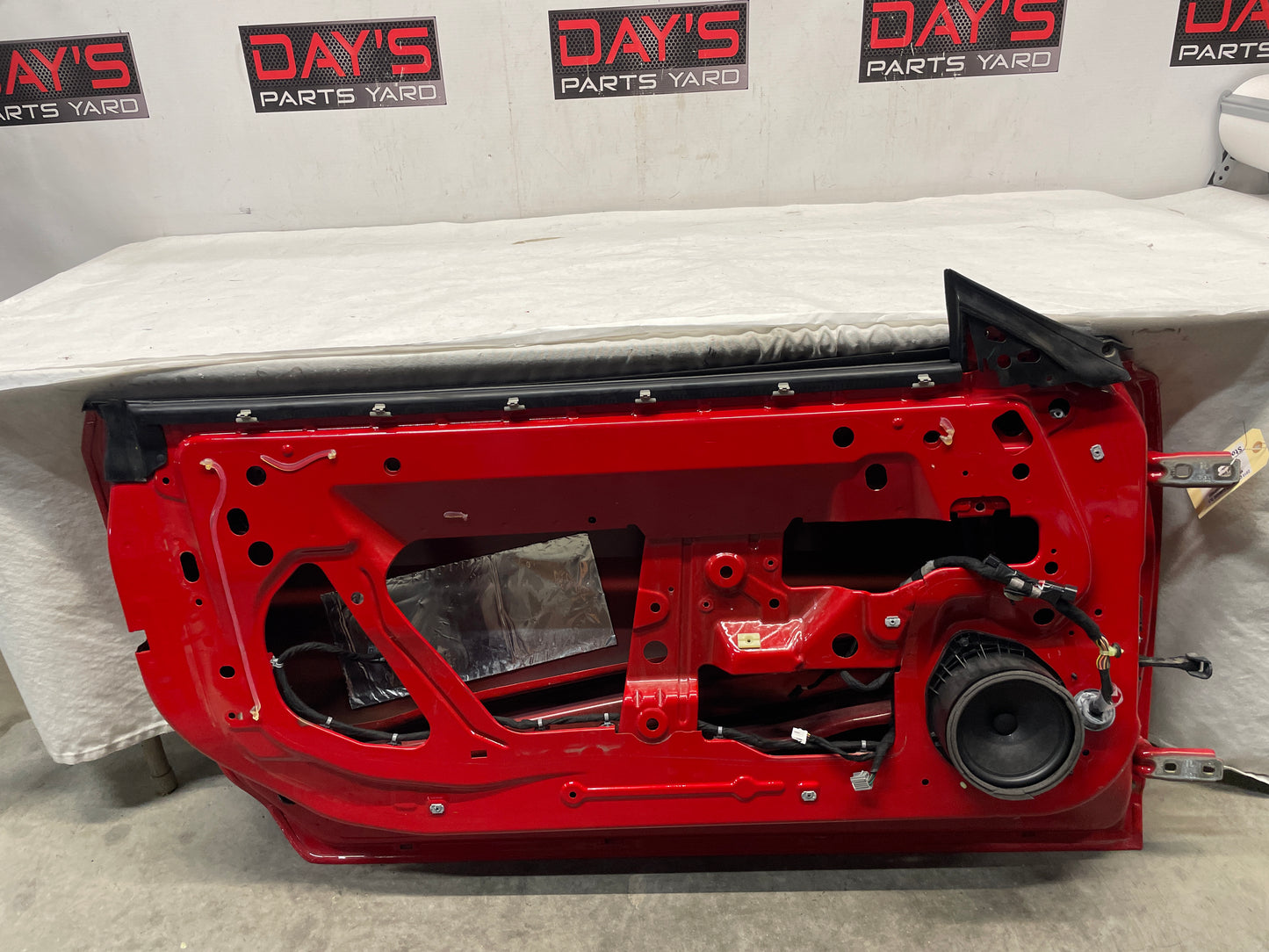 2013 Chevy Camaro ZL LH Driver Front Exterior Door Red OEM - Day's Parts Yard