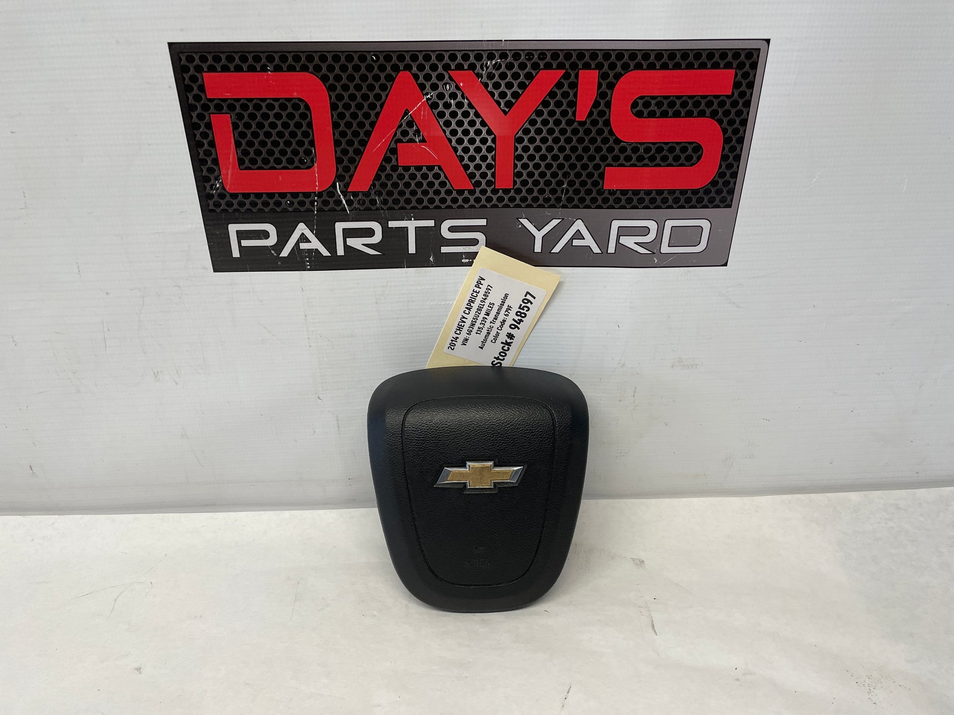 2014 Chevy Caprice PPV Steering Wheel Air Bag OEM - Day's Parts Yard