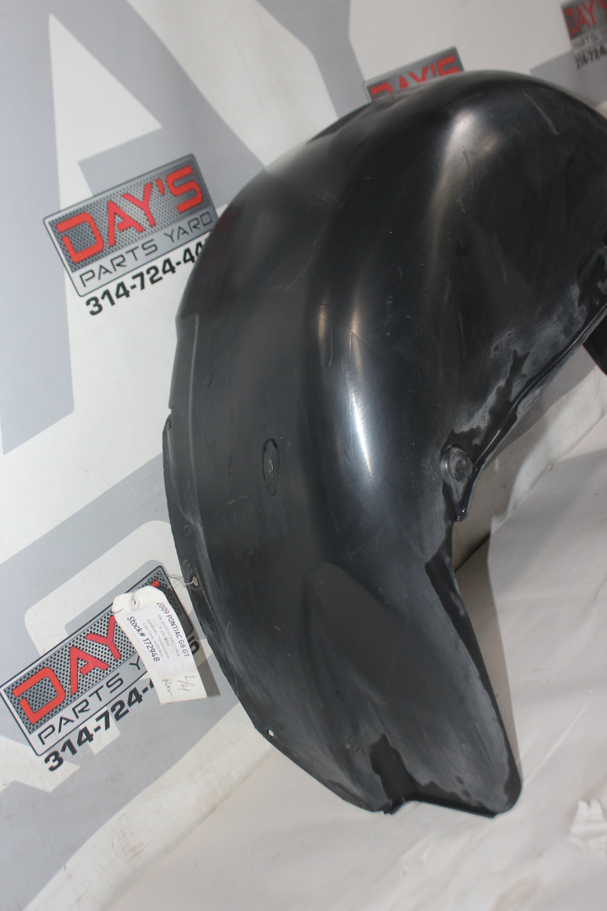 2009 Pontiac G8 GT LH Driver Rear Fender Liner OEM - Day's Parts Yard