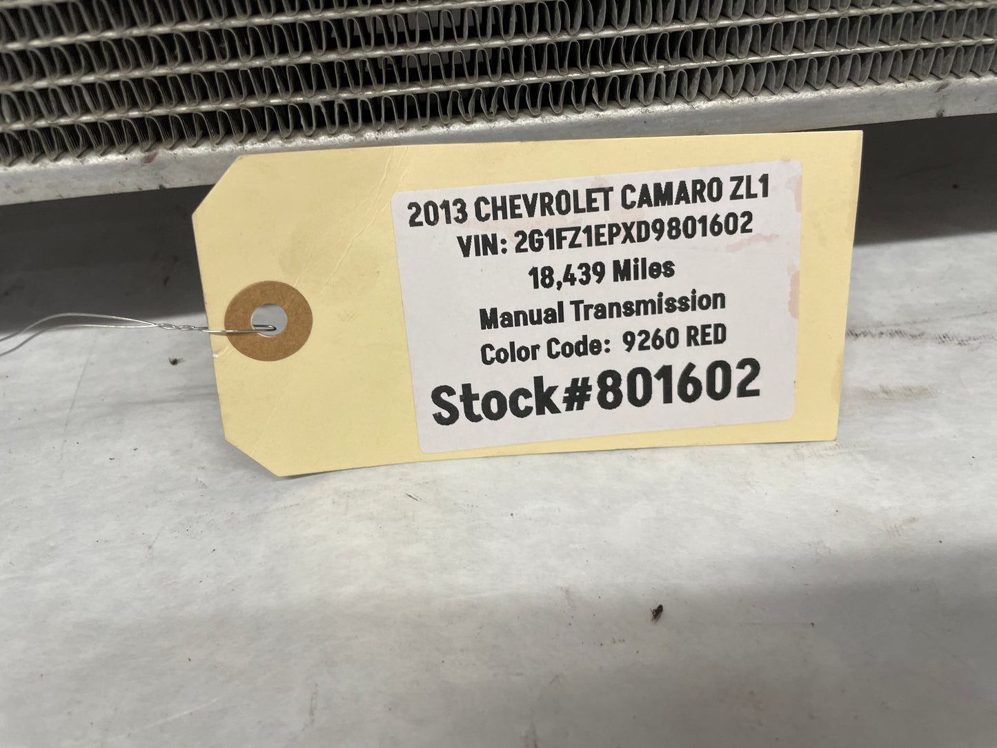 2013 Chevy Camaro ZL1 AC A/C Air Conditioner Condenser OEM - Day's Parts Yard