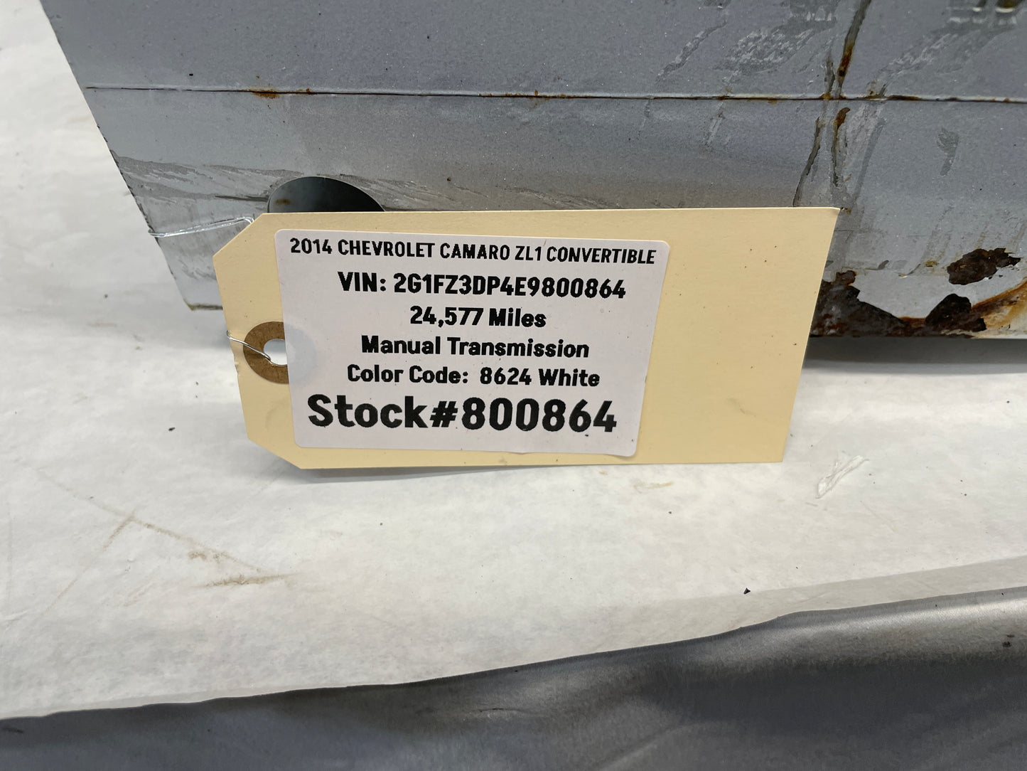 2014 Chevy Camaro ZL1 Convertible Front Radiator Impact Bar Core Support Bracket OEM