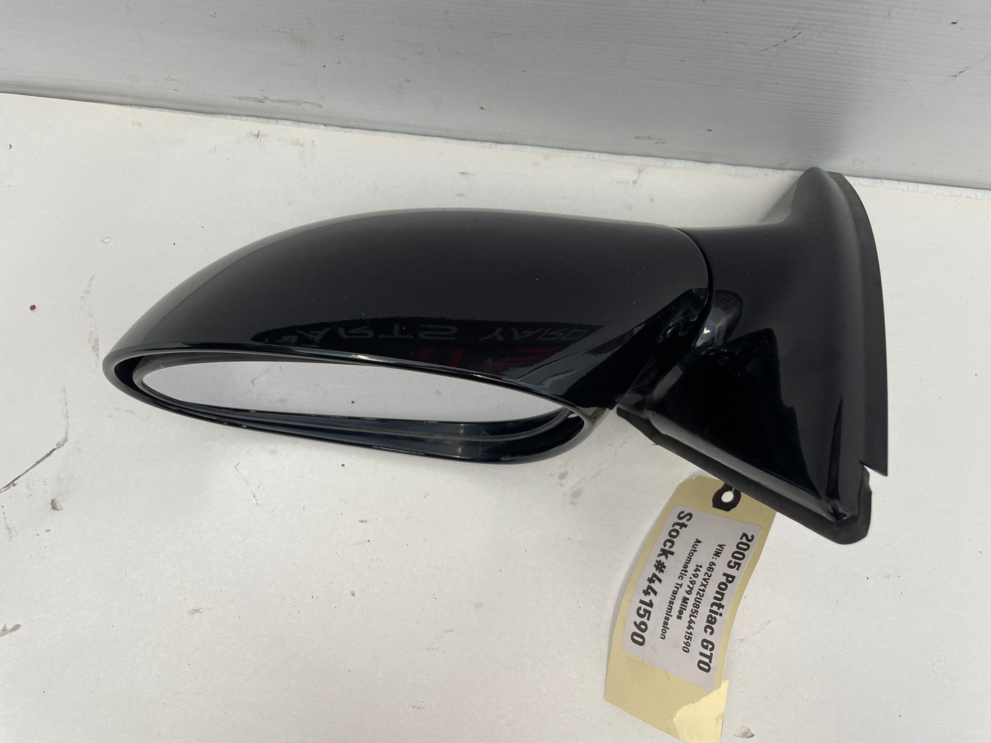2005 Pontiac GTO LH Driver Exterior Side Mirror Black 92209466 OEM - Day's Parts Yard