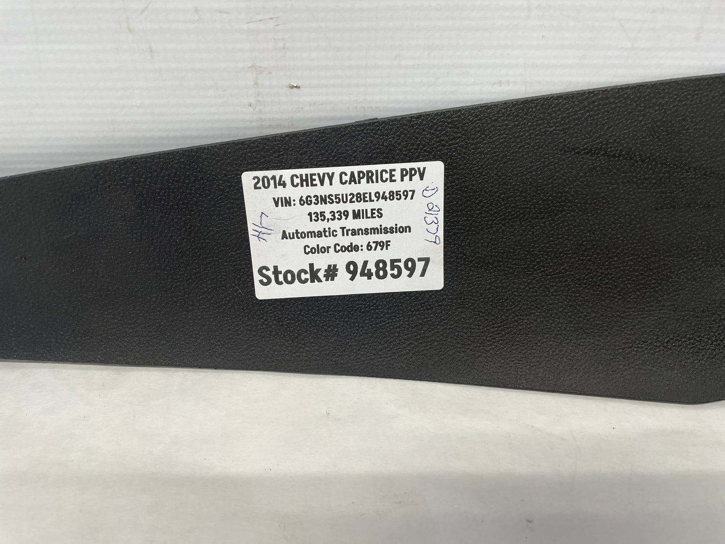 2014 Chevy Caprice PPV LH Driver Center Console Side Trim Molding Panel OEM - Day's Parts Yard