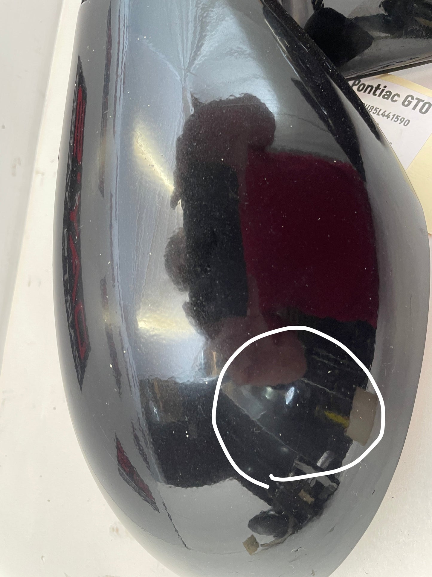 2005 Pontiac GTO LH Driver Exterior Side Mirror Black 92209466 OEM - Day's Parts Yard