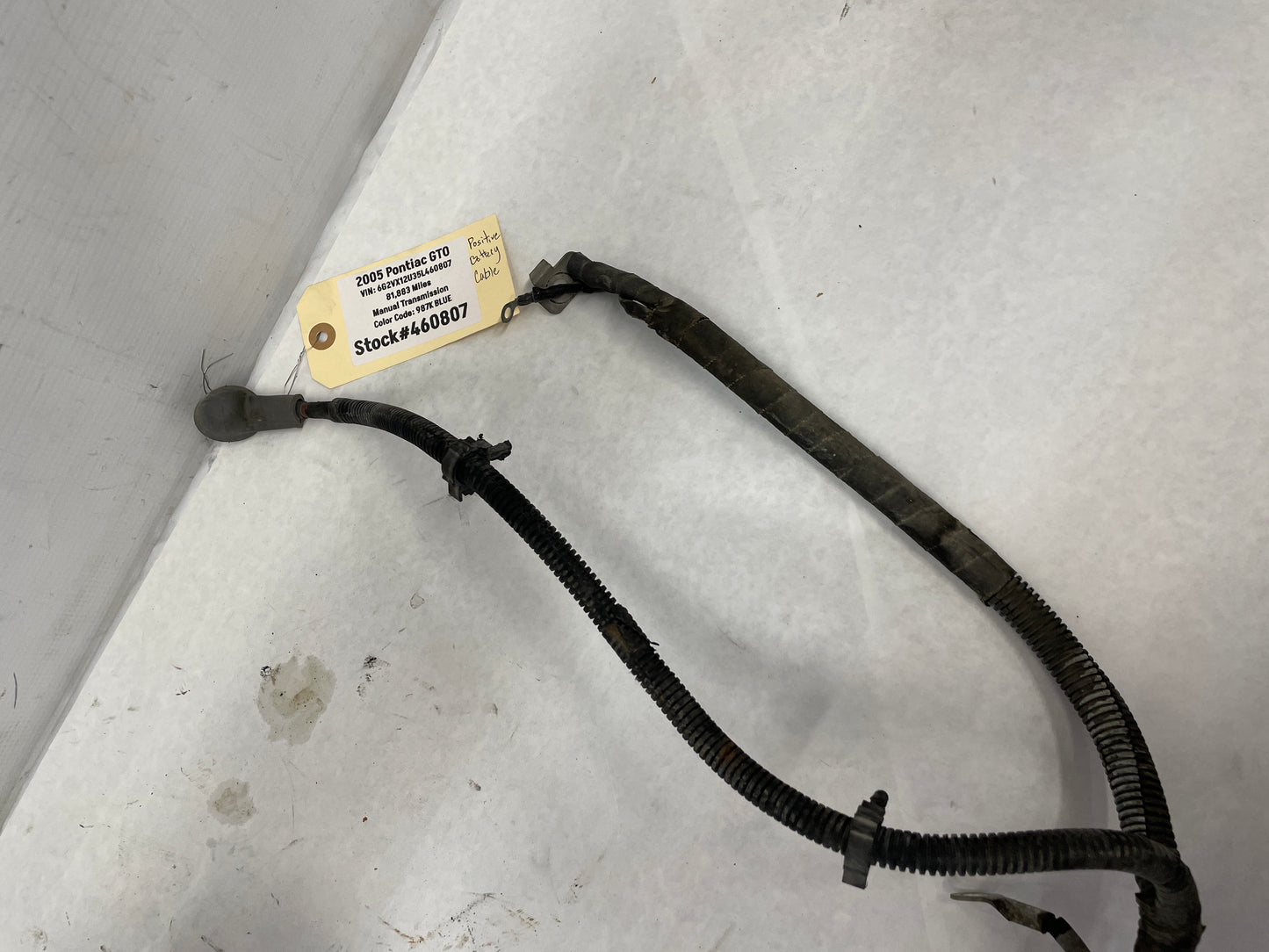 2005 Pontiac GTO Starter Alternator Positive Negative Battery Cable Wire Wiring Harness OEM - Day's Parts Yard
