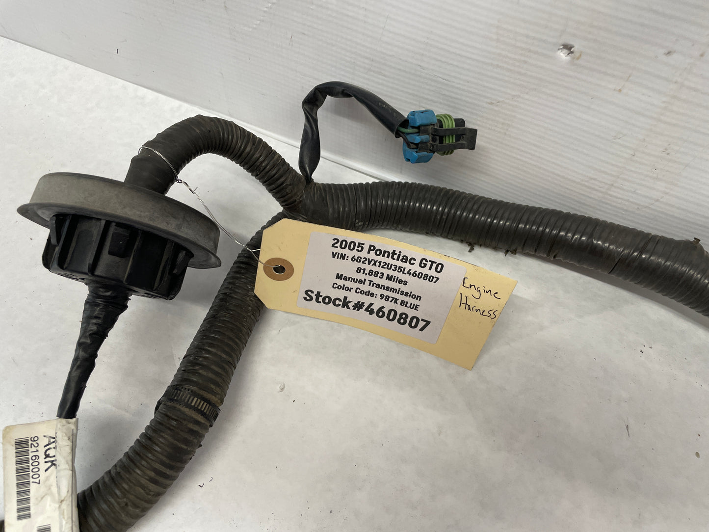 2005 Pontiac GTO Engine Motor Manual Transmission Wire Wiring Harness OEM - Day's Parts Yard