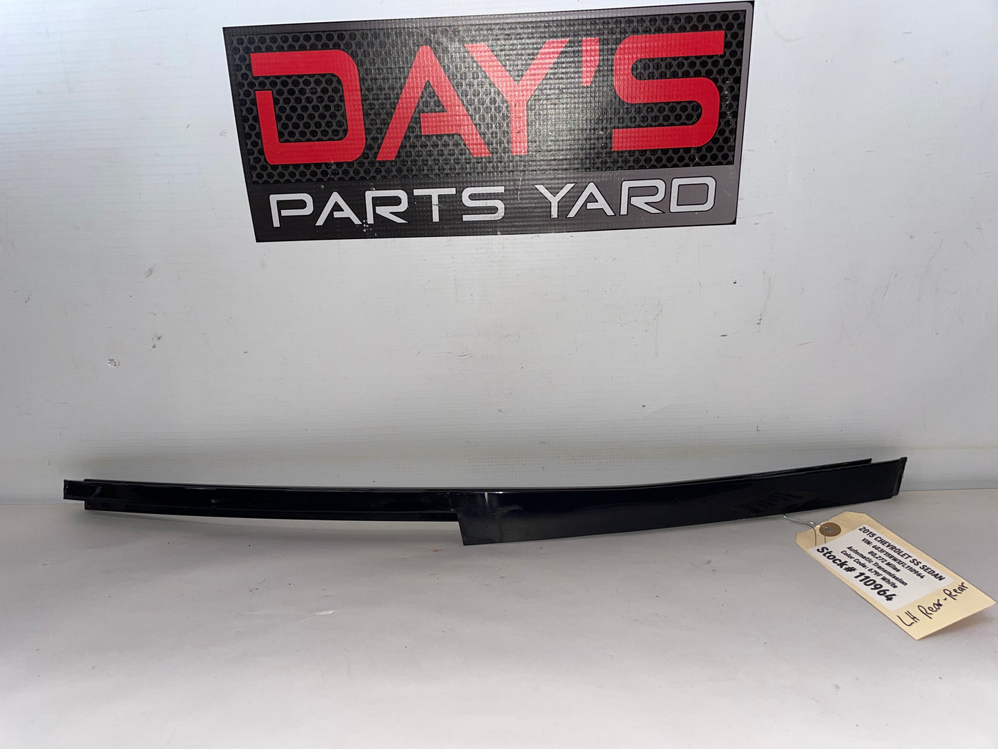 2015 Chevy SS Sedan Rear LH Driver Door Rear Pillar Post Trim Black OEM - Day's Parts Yard
