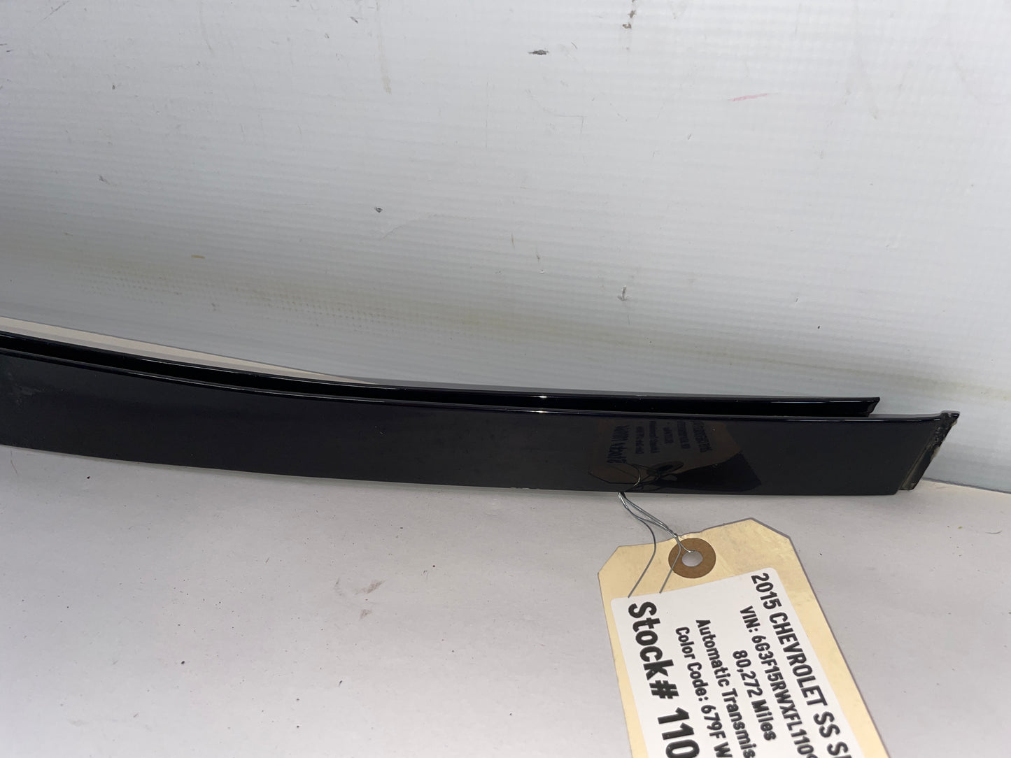 2015 Chevy SS Sedan Rear LH Driver Door Rear Pillar Post Trim Black OEM - Day's Parts Yard