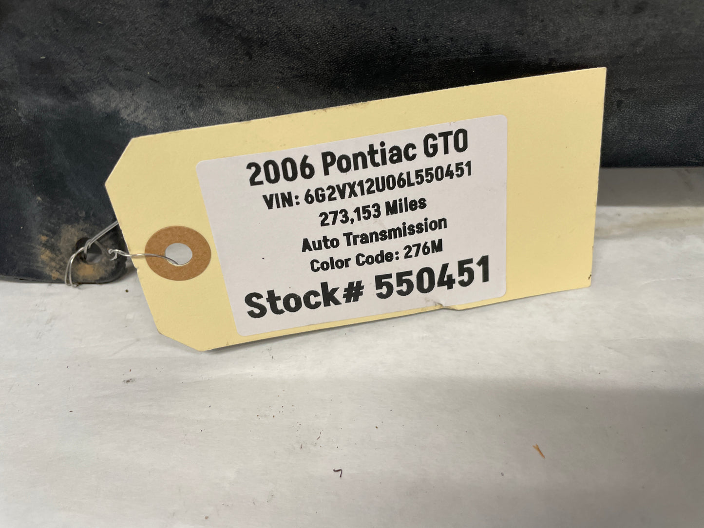 2006 Pontiac GTO Upper Radiator Core Support Cover Air Baffle Cover OEM - Day's Parts Yard