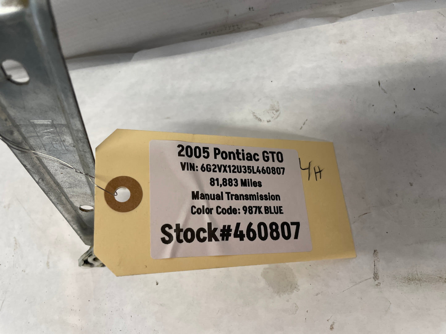 2005 Pontiac GTO LH Driver Front Window Regulator Motor OEM - Day's Parts Yard