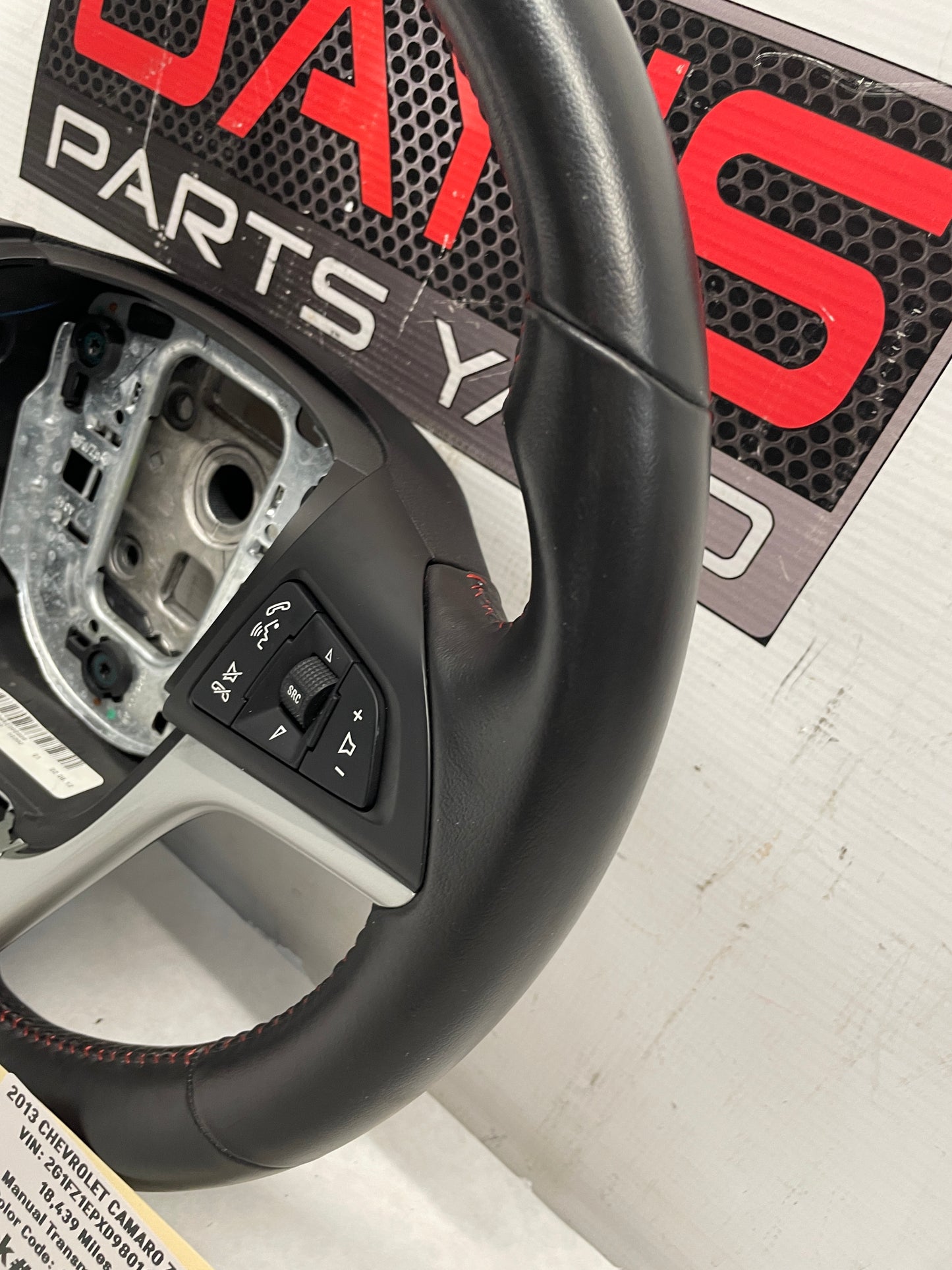 2013 Chevy Camaro ZL1 Steering Wheel w/ Buttons Black Leather OEM - Day's Parts Yard