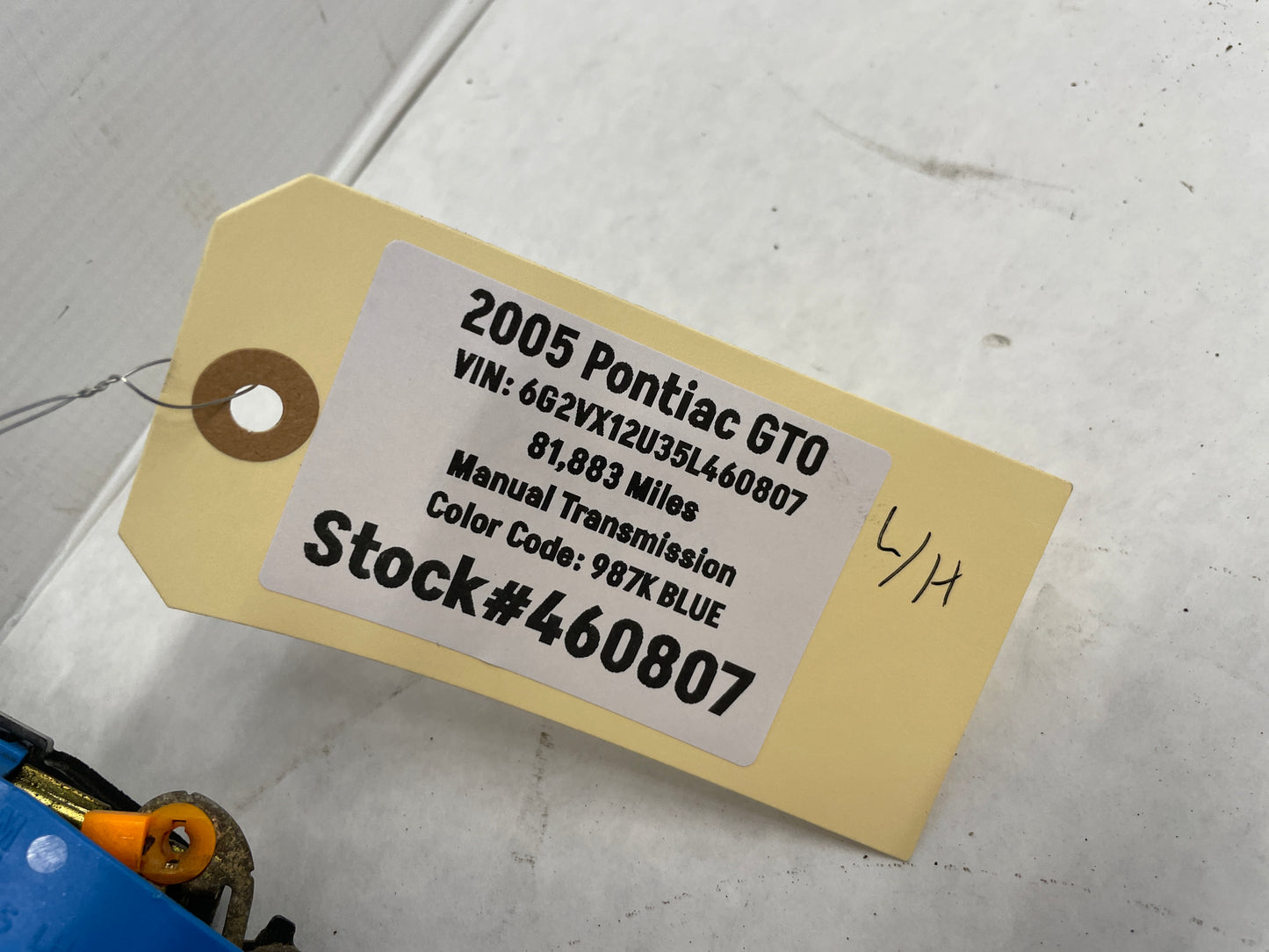 2005 Pontiac GTO LH Driver Door Lock Actuator Assembly OEM - Day's Parts Yard