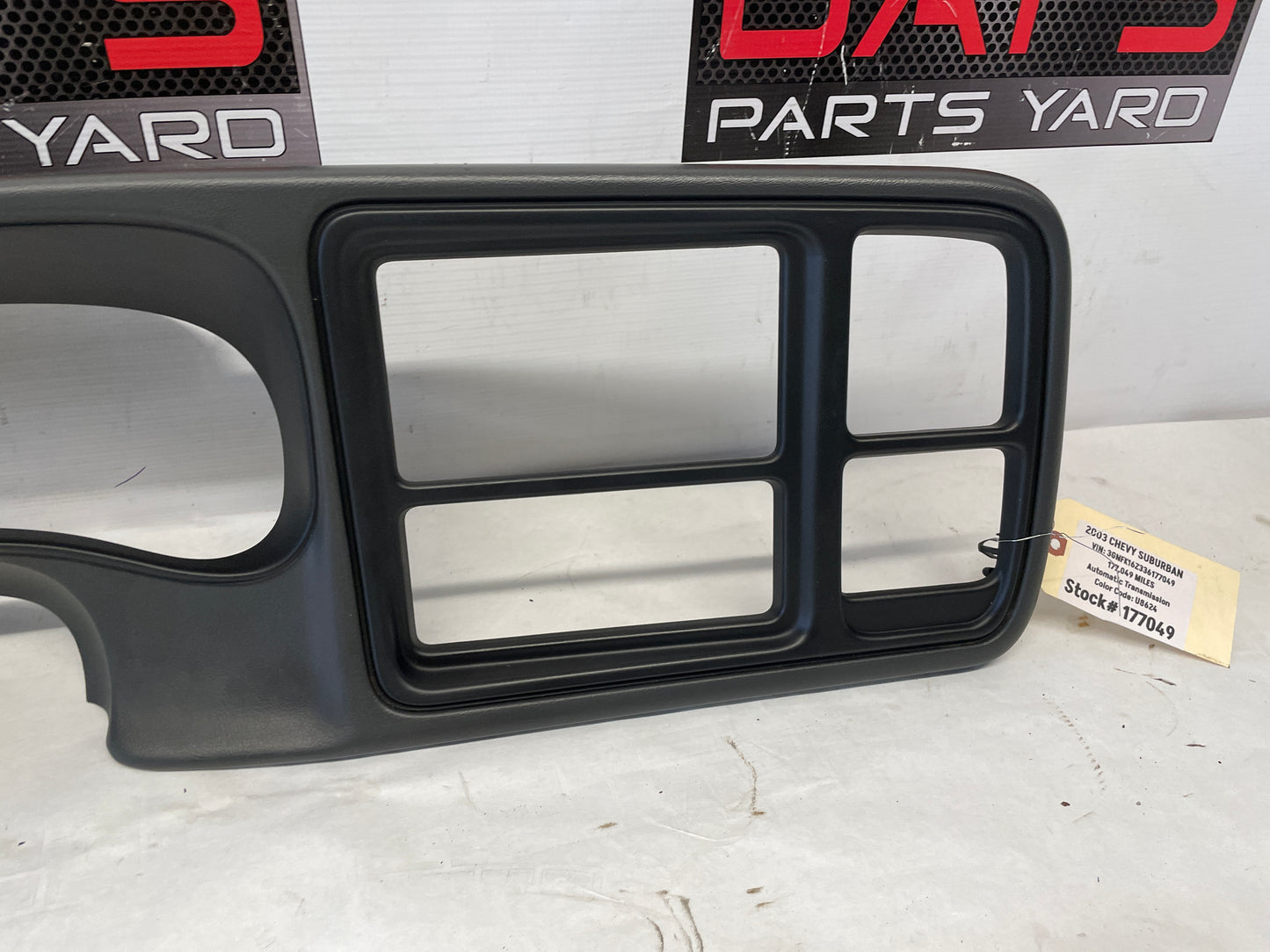 2003 Chevy Suburban Radio Dash Board Bezel Panel Trim OEM - Day's Parts Yard