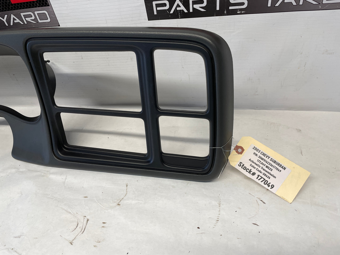 2003 Chevy Suburban Radio Dash Board Bezel Panel Trim OEM - Day's Parts Yard